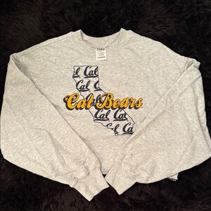 Victoria's Secret PINK XS Gray California Golden Bears Crop Sweatshirt